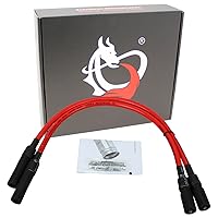 AIP Electronics Dragon FIRE Performance Performance Spark Plug Wire Set for 1999-2008 Harley Davidson Touring Models OEM Fit PWJ238