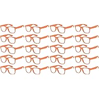 20 Pack Bulk Kids Nerd Glasses, UV Protected Childrens Non Prescription Clear Lens Fake Toddler Glasses