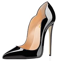 FSJ Women Classic Pointed Toe High Heels Sexy Stiletto Pumps Office Lady Casual Dress Party Prom Shoes Size 4-15 US