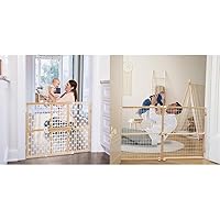 Toddleroo by North States Quick Fit Oval Mesh Wooden Baby Gate: 26.5