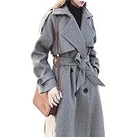 Autumn And Winter Thickened Overcoat Women's Medium Long Knee Length Korean Loose Versatile Woolen Coat