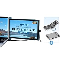 Duex Lite Portable Monitor with Foldable Bluetooth Keyboard, New Mobile Pixels 12.5