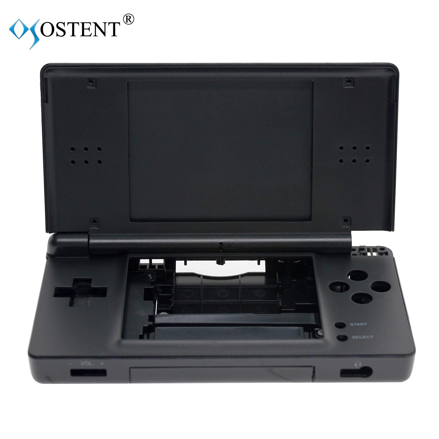 OSTENT Full Repair Parts Replacement Housing Shell Case Kit for Nintendo DS Lite NDSL Color Black