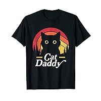 Father's Day 2023 Meow Cat Daddy Men's Tee Men Funny Cat Dad T-Shirt