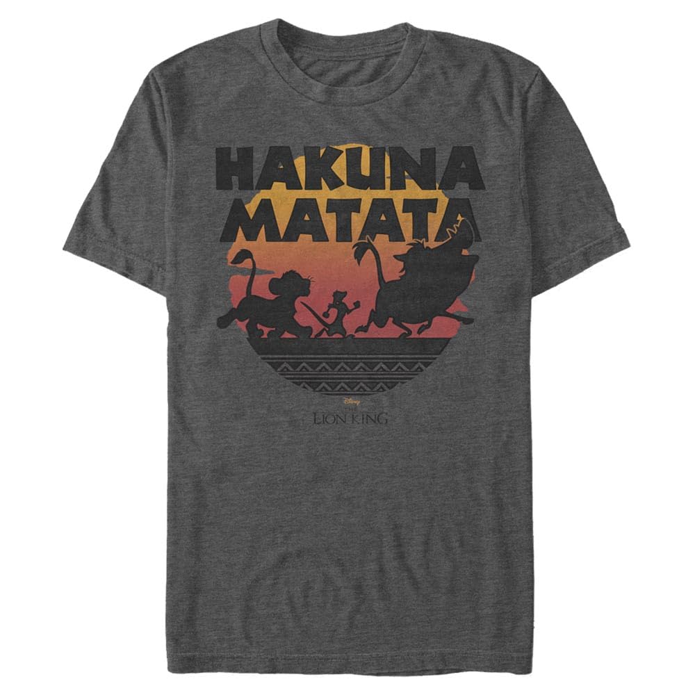 Disney Men's Lion King Gang Hakuna Matata Sunset Graphic T-Shirt