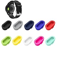 SplenSun [10-Pack] Compatible Watch Charger Port Dust Plug Silicone Protective Charging Port Caps Anti-Dust Replacement for Garmin Instinct Solar GPS Rugged Outdoor Smartwatch