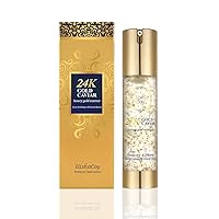 Elishacoy 24K Gold Caviar Luxury Gold Essence 1.69 fl. oz. (50ml) – Skin Revitalizing & Rich Nourishing, Anti-Aging and Firming Effect for Damaged & Aging Skin, No Paraben