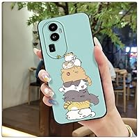Lulumi-Phone Case for Oppo Reno10 Pro, Protective Silicone Back Cover Durable Waterproof Fashion Design Anti-dust Cartoon Anti-Knock Cover Cute TPU Dirt-Resistant Soft case