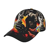Rock Music Hat for Women Men Classic Baseball Cap Golf Dad Hat Adjustable Sport Hats Black