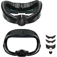 AMVR Face Cover Pad Facial Interface Compatible with Meta/Oculus Quest 3 Accessories, with Soft PU Face Cushion Pad Replacement for Quest 3 and Breathable Ice Silk Cotton, Air-Circulation Design