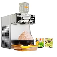 JIAWANSHUN Snowflake Ice Maker Commercial Snowflake Ice Crusher Electric Ice Maker for Milk Tea Shops, Restaurants, etc Air-Cooled Snow Ice Maker(132lb/24h)