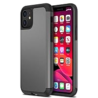 Case Designed for Apple iPhone 11 Case (2019) (6.1-inch) Heavy Duty Protection/Shock Absorption/Dual Layer TPU/Rigid Back Armor/Scratch Resistant/Reinforced Corner Frame - Gunmetal