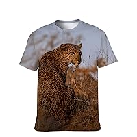 Mens Funny-Tees T-Shirt Cool-Graphic Novelty-Vintage Short-Sleeve Hip Hop: 3D Animal Print New Pattern Clothing Rock Gift