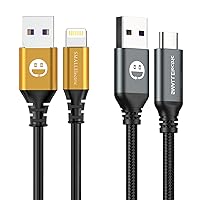 SMALLElectric USB Type-C Cable 5pack 10ft Fast Charging Cord + 3Pack iPhone Charger Lightning Cable 10FT