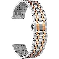 316L Stainless Steel Watch Band High End Replacement Watch Band 6 Color For Women Men Gold, Silver, Black, Rose Gold, Gold Ton