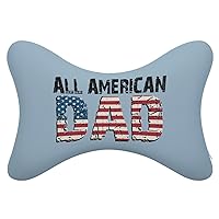 All American Dad Car Headrest Pillow 2pcs Memory Foam Neck Pillow Neck Support Pillow for Camping and Traveling