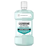 Listerine Clinical Solutions Enamel Strength Mint Oral Rinse, Daily Anticavity Fluoride Mouthwash to Repair Tooth Enamel & Prevent Cavities for Stronger* Teeth, Alpine Mint, 1 L