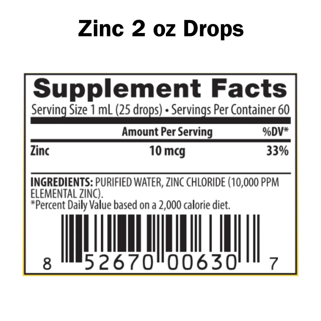 Complete H2O Minerals Zinc Ionic Mineral Water Ultimate Concentrate 10,000 ppm 2 fl. oz.