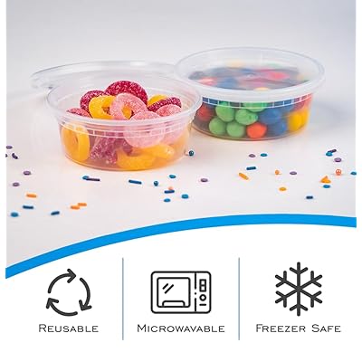 EDI [32 OZ, 40 Sets] Plastic Deli Food Storage Containers with Airtight  Lids, Microwave-, Freezer-, Dishwasher-Safe, BPA Free, Heavy-Duty, Meal  Prep, Leakproof