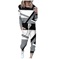 Christmas Lounge Sets For Women Two Piece Outfits Long Sleeve Shirt Long Pants Sweatsuit Daily Workout Tracksuits