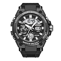 KXAITO Men's Watches Sports Outdoor Waterproof Military Watch Date Multi Function Tactics LED Alarm Stopwatch