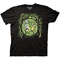 Ripple Junction Rick and Morty Adult Portal and The Monsters Crew T-Shirt