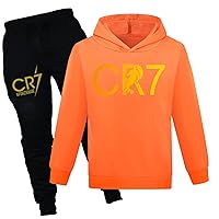 Boys Fall Active Tracksuits Trendy Loose Fit Hooded Clothes Outfits Casual Sweatshirts and Pants Sets