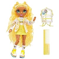 Rainbow High Jr High Sunny Madison - 9-inch Yellow Fashion Doll with Doll Accessories- Open and Closes Backpack, Great Gift for Kids 6-12 Years Old and Collectors