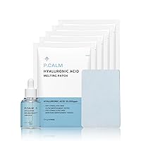 P.CALM Hyaluronic Acid Melting Patch 5 Sheets with Hyaluron Doubleshot Ampoule 30ml | Korean Deep Hydrating Skincare for Sensitive Skin