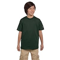 Boys' Big Short Sleeve Jersey Tee, Dark Green, Large