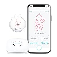 Sense-U Baby Breathing Monitor 2 - Monitors Infant Breathing Movement, Rollover, Temperature and Indoor Humidity Level from Anywhere with Lights and Sounds Alerts, Pink