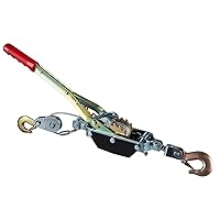 Performance Tool 50-100 Dual Gear Power Puller - 2 Ton Capacity Winch With 6' aircraft cable