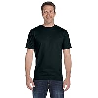 Men's 5.2 oz Hanes HEAVYWEIGHT Short Sleeve T-shirt , Black, Small