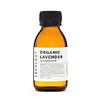 Erbology Organic Lavender Water 3.4 fl oz - Premium Food Grade Hydrolate of Lavender - Soothing and Relaxing - Non-GMO - Recyclable Glass Bottle