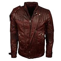 Men's Dark Brown Leather Cosplay Jacket