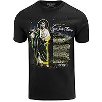 ShirtBANC Mens Oracion Diara Shirt Seek Blessings San Judas Tadeo Prayers Tee