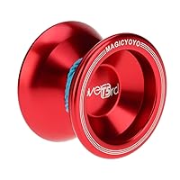 Yoyo,HUIOP Professional T5 Overlord Aluminum Alloy Metal Yoyo 8 Ball KK Bearing with String for Red