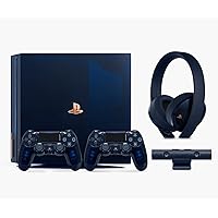 Playstation 4 Pro 2TB SSD Limited Edition Console - 500 Million Deluxe Bundle Enhanced with Fast Solid State Drive (Renewed)