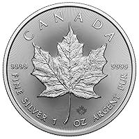 2024 CA Canadian Maple Leaf 1 Ounce .9999 Silver - Charles III on Obverse Dollar Uncirculated