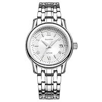 Fashion Formal Brand Women Analogue Waterproof Quartz Stainless Steel Luminous Calendar Wrist Watch Simple Design
