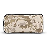 Desert Camouflage Pencil Case Large Capacity Zippered Pen Bag Stationery Organizer for Home Office