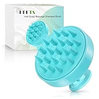HEETA Hair Scalp Massager Brush, Updated Hair Shampoo Brush, Wet & Dry Scalp Exfoliator with Soft Silicone Bristles, Head Massager Washing Hair Care Tool for Women Men Kid for All Hair Types (Green)