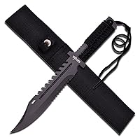 MASTER CUTLERY Survivor Fixed Blade Knife (Box) - HK-769BK Black