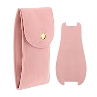 Watch Box Portable Chic Leather Organizer Watch Storage Bag Travel Pouch Nubuck Case for Watches Collect Boxes Display (Color : Pink)