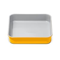 Caraway Non-Stick Ceramic 9” Square Pan - Naturally Slick Ceramic Coating - Non-Toxic, PTFE & PFOA Free - Perfect for Brownies, Lemon Bars, Cakes, & More - Marigold