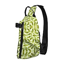 Summer Pineapple Print Lightweight Adjustable Crossbody Backpack Daypack For Men,Women Sling Bag