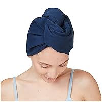 Dock & Bay Turban Hair Towel - for Home & The Beach - Super Absorbent, Quick Dry - Yosemite Navy, One Size