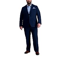 Haggar Men's Big and Tall Premium Tailored Fit Suit Separate, Blue BT-Jacket, 52 R