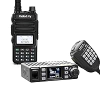 Great GMRS Radio Bundle (Radioddity GM-30 5W GRMS Handheld Radio + Radioddity DB20-G 20W Car Mobile Radio), Display Sync, Repeater Capable