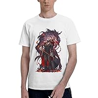 Anime The Ancient Magus' Bride Shirt Crew Neck Fashionable Short Sleeve Summer Cotton Male's Tshirt Black